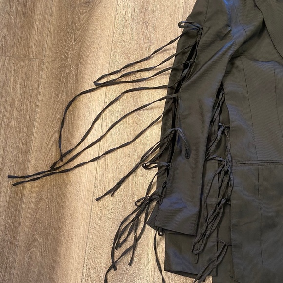 Alice McCall Black Lace Up Blazer Jacket - Picture 4 of 7